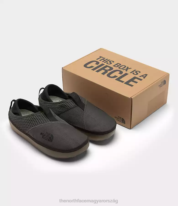 The North Face cipő J2LJ423 új taupe zöld/tnf fekete egynemű alaptábori öszvérek