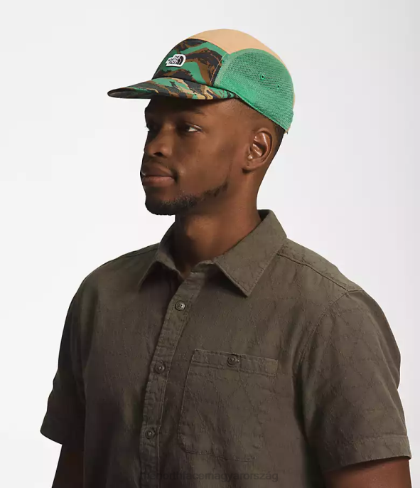 The North Face tartozék J2LJ1223 mély fű zöldre festett terepszínű nyomat egynemű osztály v. tábori kalap