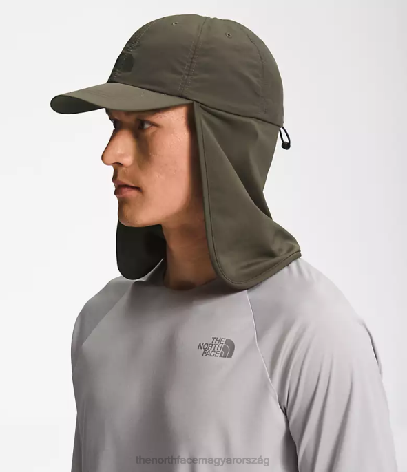 The North Face tartozék J2LJ367 új taupe zöld egynemű horizont napvédő sapka