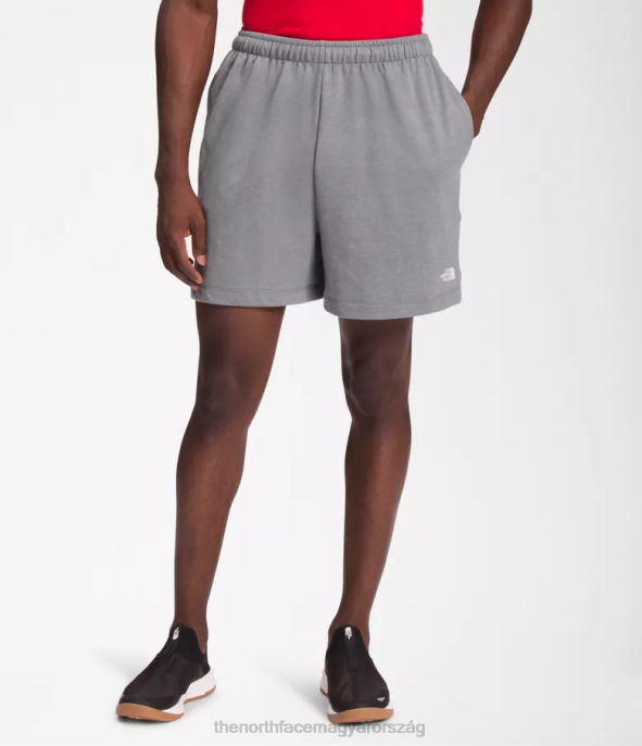 The North Face ruházat J2LJ359 tnf közepes szürke hanga férfiak egyszerű logós polár rövidnadrág