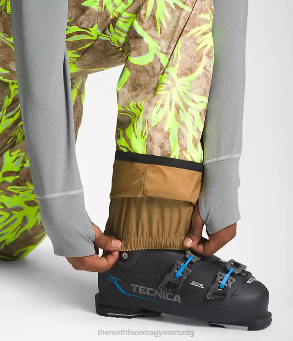 The North Face ruházat J2LJ657 használati barna ecsetnyomat férfiak szabadság előke