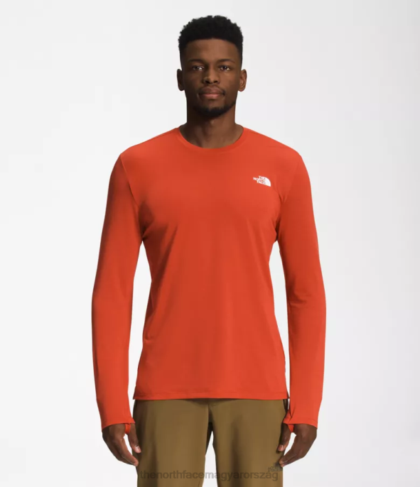 The North Face ruházat J2LJ24 rozsdás bronz férfiak vándor hosszú ujjú