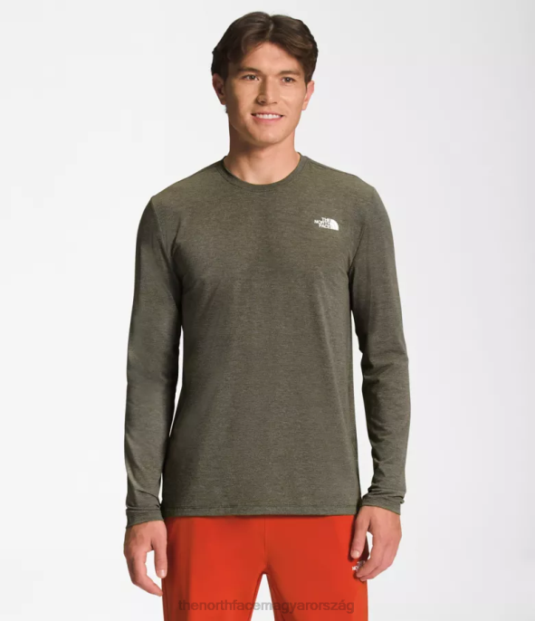 The North Face ruházat J2LJ25 új taupe zöld hanga férfiak vándor hosszú ujjú