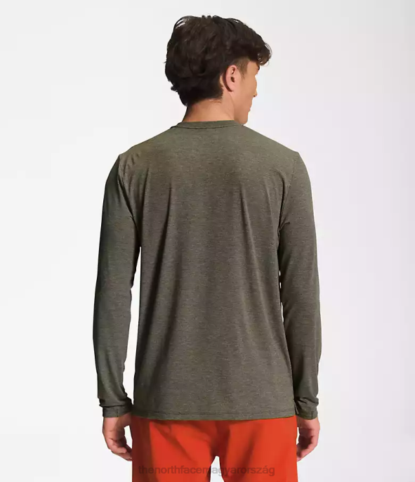 The North Face ruházat J2LJ25 új taupe zöld hanga férfiak vándor hosszú ujjú