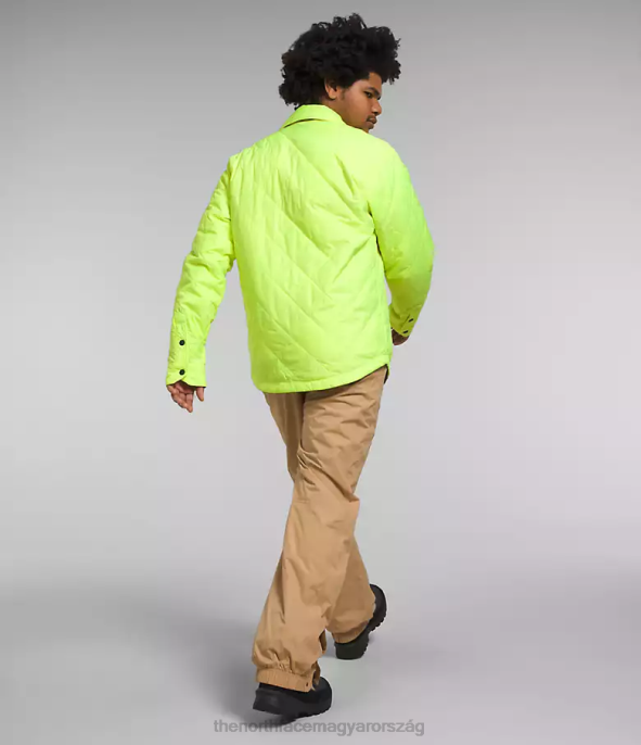 The North Face ruházat J2LJ299 led sárga/használati barna kockás férfiak fort point szigetelt flanel