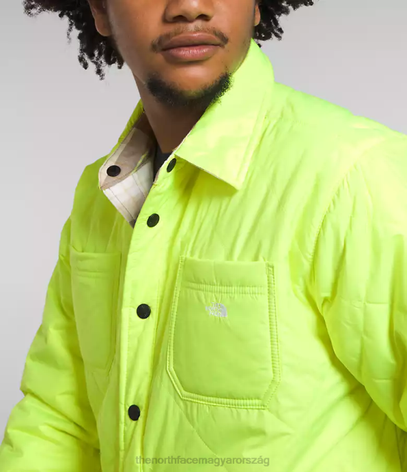 The North Face ruházat J2LJ299 led sárga/használati barna kockás férfiak fort point szigetelt flanel