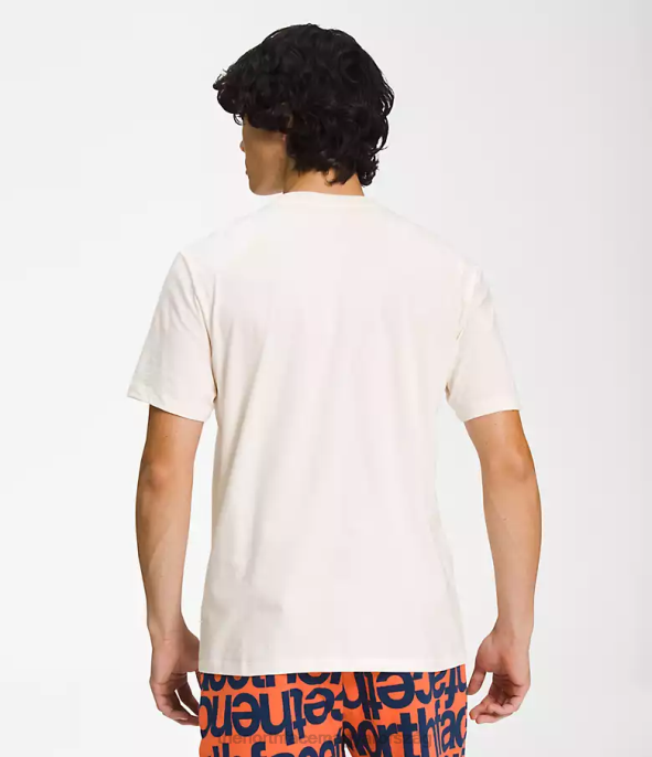 The North Face ruházat J2LJ1301 gardénia fehér/retro narancs férfiak rövid ujjú félkupola póló