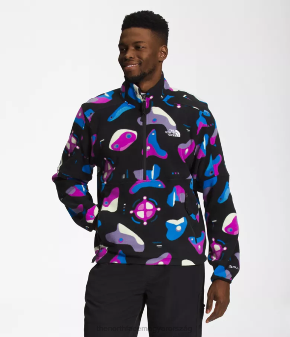 The North Face ruházat J2LJ302 tnf fekete infographic nyomtatás férfiak tnf polartec 100 -zip