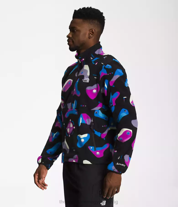 The North Face ruházat J2LJ302 tnf fekete infographic nyomtatás férfiak tnf polartec 100 -zip