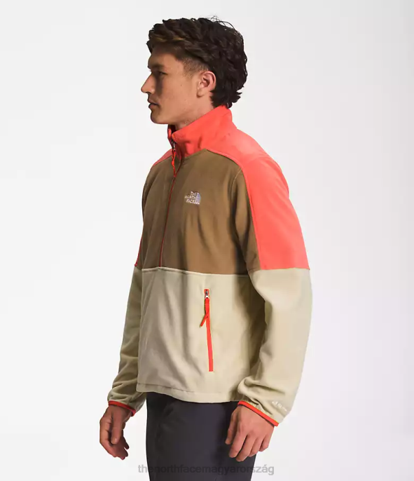 The North Face ruházat J2LJ304 kavics/hasznos barna/retro narancs férfiak tnf polartec 100 -zip