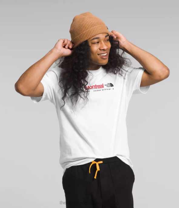 The North Face ruházat J2LJ1070 tnf fehér/montreal férfiak rövid ujjú városi póló