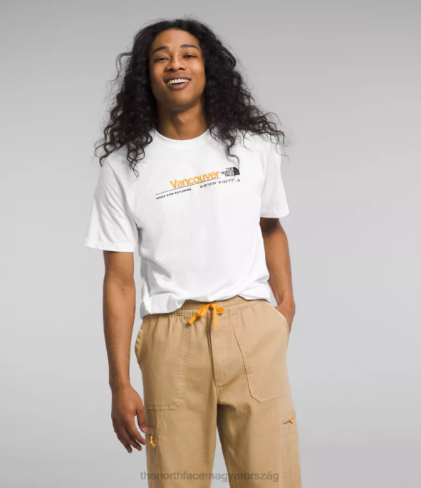 The North Face ruházat J2LJ1071 tnf fehér/vancouver férfiak rövid ujjú városi póló