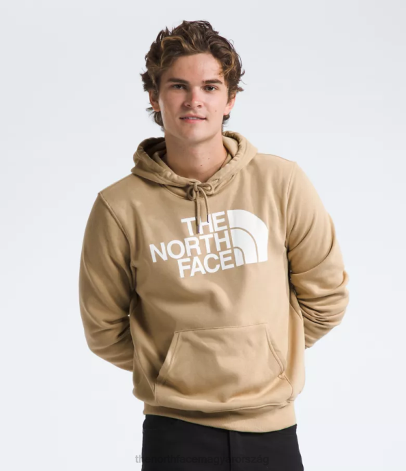 The North Face ruházat J2LJ108 khaki kő/tnf fehér férfiak félkupolás pulóver kapucnis pulóver