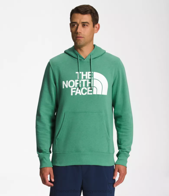 The North Face ruházat J2LJ109 mély fű zöld/tnf fehér férfiak félkupolás pulóver kapucnis pulóver