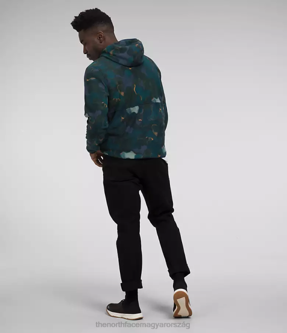 The North Face ruházat J2LJ116 Summit Navy Camo textúra nyomtatás férfiak alpesi polartec 100 pulóver