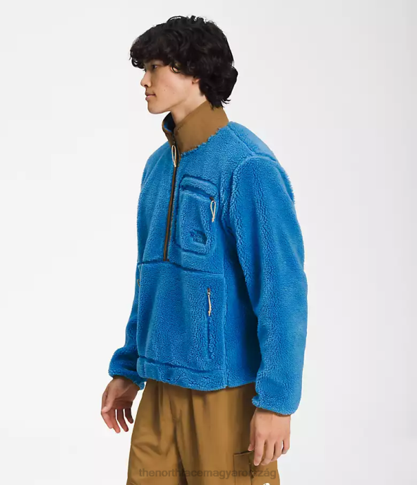The North Face ruházat J2LJ121 szuper szonikus kék/használati barna férfiak extrém bolyhos pulóver