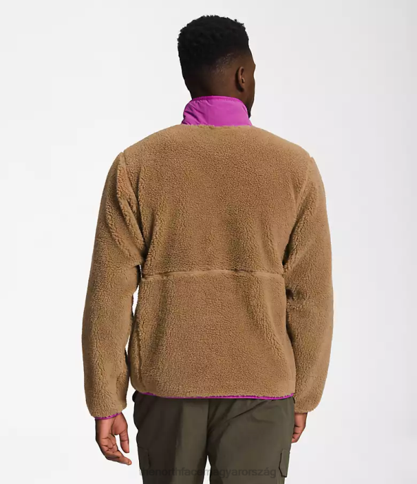 The North Face ruházat J2LJ122 használati barna/lila kaktuszvirág férfiak extrém bolyhos pulóver