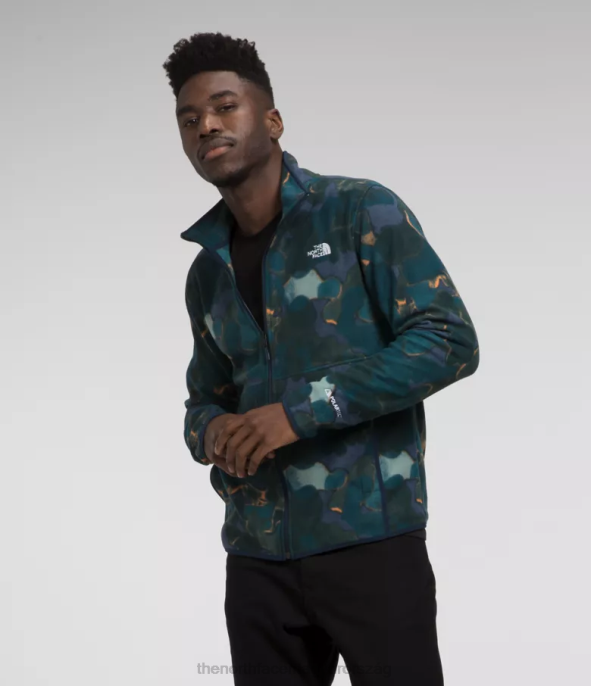 The North Face ruházat J2LJ14 Summit Navy Camo textúra nyomtatás férfiak alpesi polartec 100 kabát