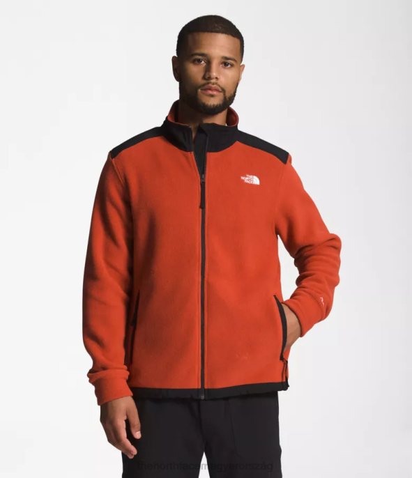 The North Face ruházat J2LJ541 rozsdás bronz/tnf fekete férfiak Alpine polartec 200 teljes cipzáras kabát