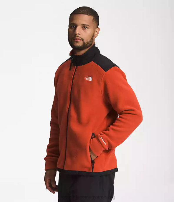 The North Face ruházat J2LJ541 rozsdás bronz/tnf fekete férfiak Alpine polartec 200 teljes cipzáras kabát