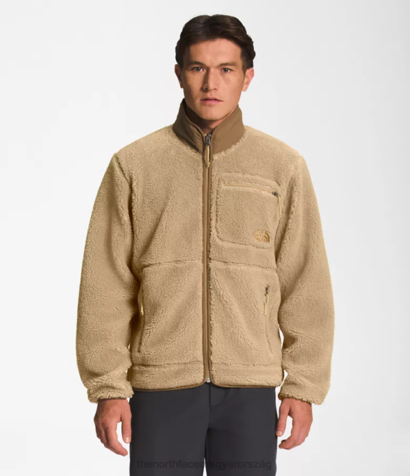 The North Face ruházat J2LJ548 khaki kő/használati barna férfiak extrém bolyhos teljes cipzáras kabát