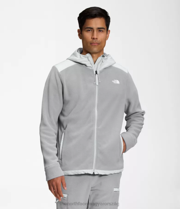 The North Face ruházat J2LJ831 szürke/ónszürke összeolvadás férfiak Alpine polartec 200 teljes cipzáras kapucnis kabát