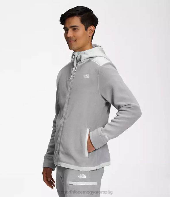 The North Face ruházat J2LJ831 szürke/ónszürke összeolvadás férfiak Alpine polartec 200 teljes cipzáras kapucnis kabát