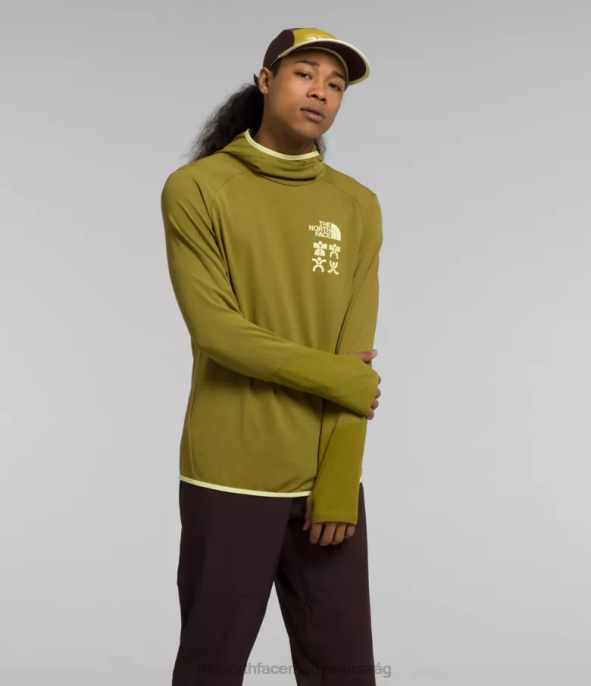The North Face ruházat J2LJ550 kénes moha férfiak trailwear cerro alt kapucnis pulcsi