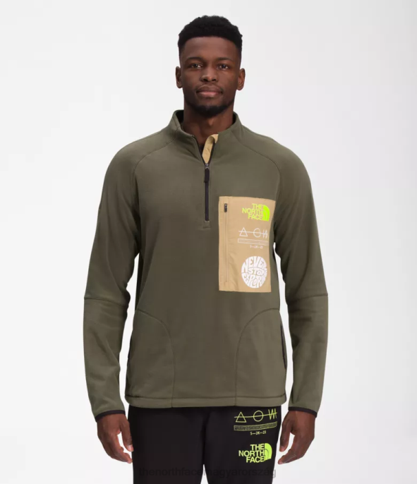 The North Face ruházat J2LJ651 új taupe zöld/khaki kő/tnf fekete férfiak trailwear fantasy ridge -cipzár