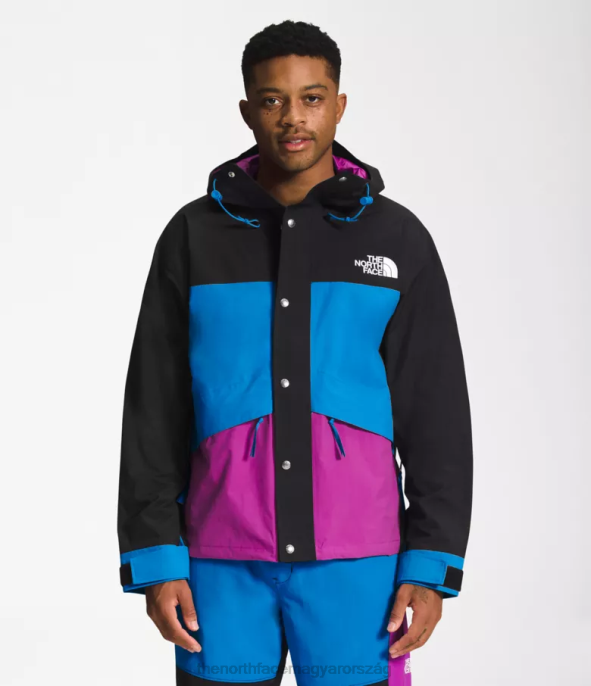 The North Face ruházat J2LJ1296 tnf fekete/szuper szonikus kék/lila kaktuszvirág férfiak 86-os retro hegyi kabát