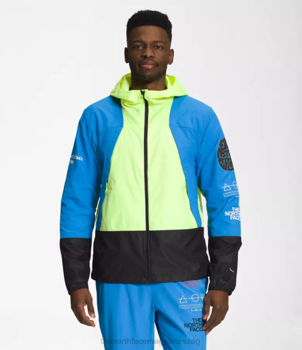 The North Face ruházat J2LJ346 led sárga/szuper szonikus kék/tnf fekete férfiak trailwear szélsíp kabát