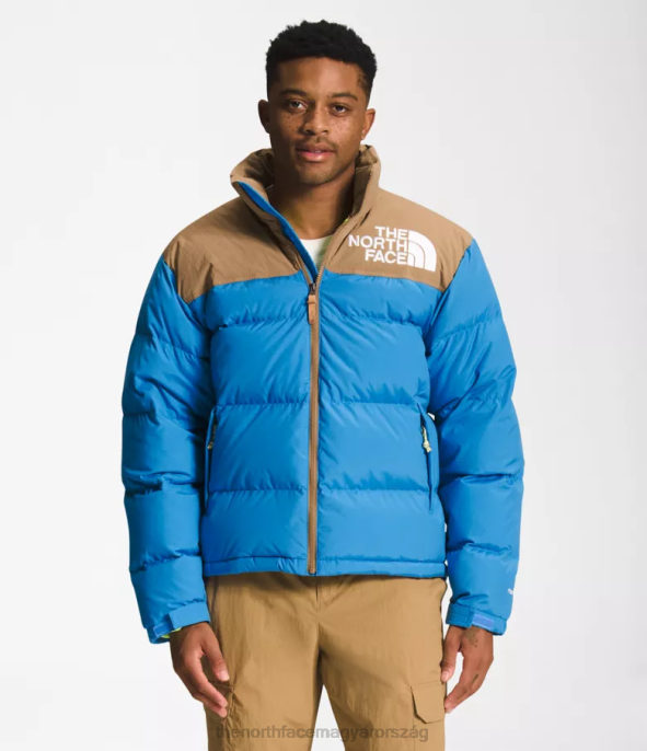 The North Face ruházat J2LJ828 szuper szonikus kék/használati barna férfiak 92 low-fi hi-tek nuptse