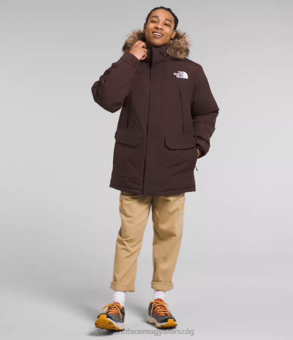 The North Face ruházat J2LJ3 szénbarna/mandulavaj monogramnyomat férfiak Mcmurdo parka