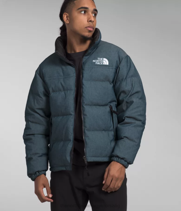 The North Face ruházat J2LJ1205 farmer kék/tnf fekete férfiak 92-es megfordítható nuptse kabát