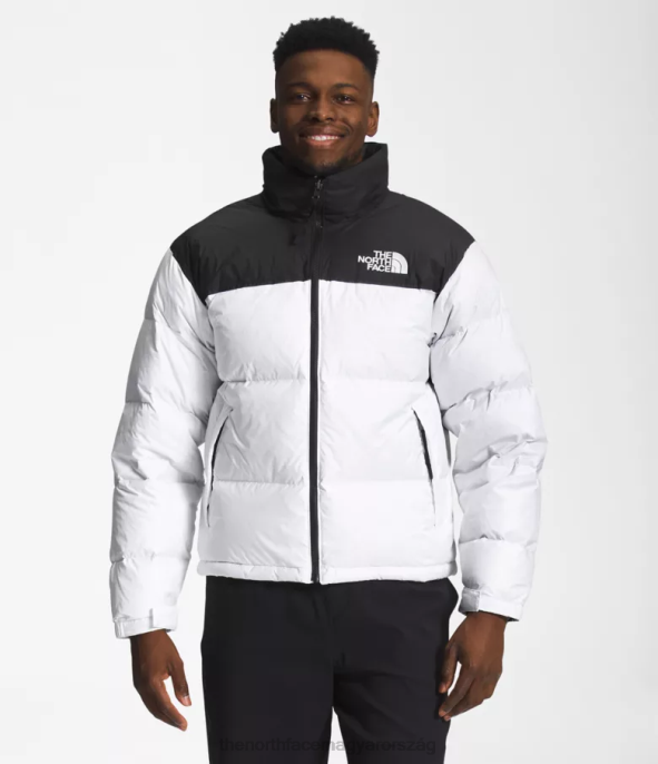 The North Face ruházat J2LJ469 tnf fehér/tnf fekete férfiak 1996-os retro nuptse kabát