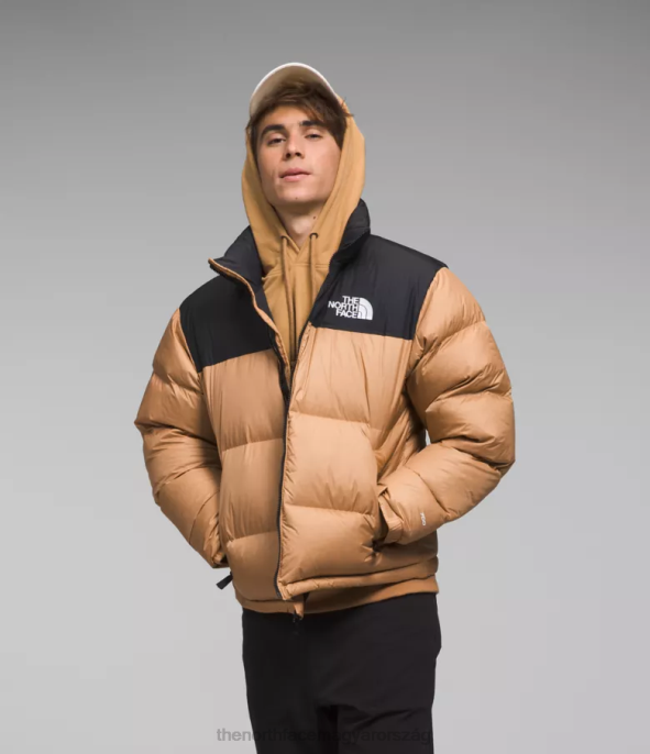 The North Face ruházat J2LJ471 mandulavaj/tnf fekete férfiak 1996-os retro nuptse kabát