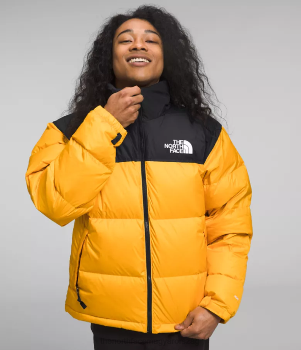 The North Face ruházat J2LJ472 csúcs arany/tnf fekete férfiak 1996-os retro nuptse kabát