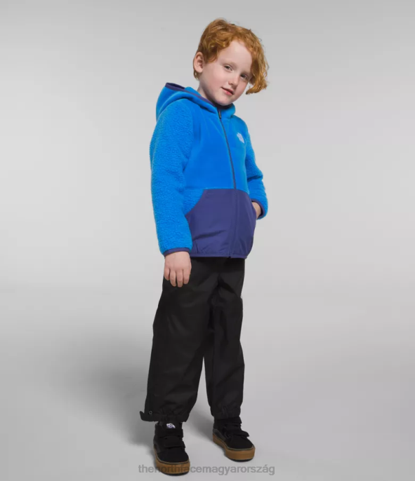 The North Face ruházat J2LJ465 optikai kék gyerekek Forrest polár teljes cipzáras kapucnis pulcsi