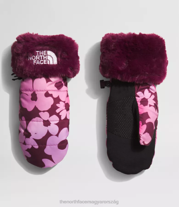The North Face tartozék J2LJ631 boysenberry gradiens virágmintás gyerekek mohabimbó örvénykesztyű
