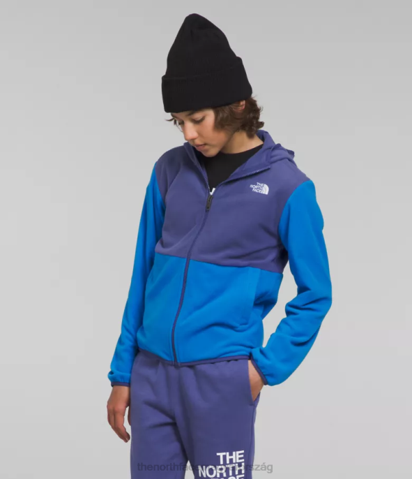 The North Face ruházat J2LJ521 optikai kék gyerekek gleccser teljes cipzáros kapucnis kabát