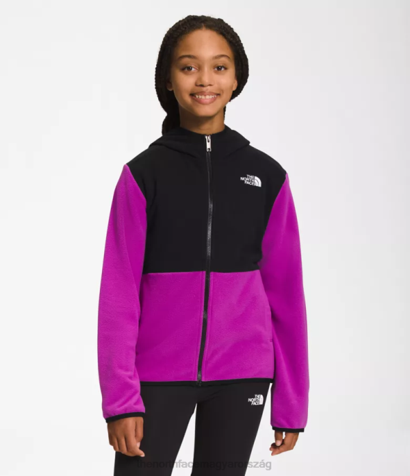 The North Face ruházat J2LJ524 lila kaktusz virág gyerekek gleccser teljes cipzáros kapucnis kabát