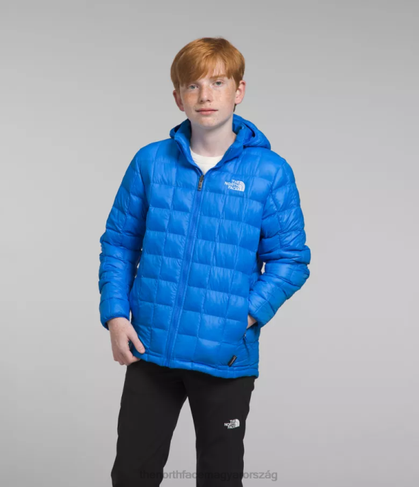 The North Face ruházat J2LJ632 optikai kék gyerekek termoball kapucnis kabát