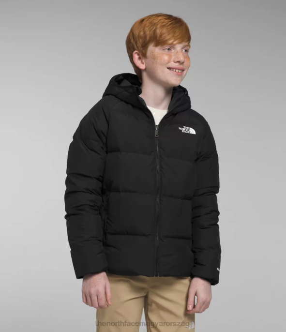 The North Face ruházat J2LJ818 tnf fekete gyerekek kifordítható északi kapucnis kabát