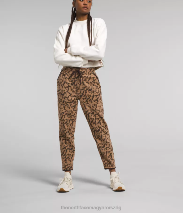 The North Face ruházat J2LJ844 mandulavaj grafikus festéknyomat nők alpesi polartec 100 nadrág