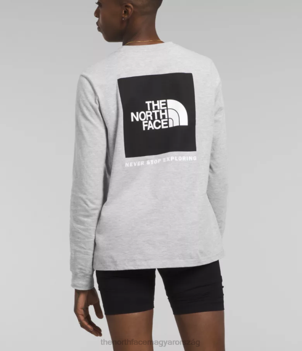 The North Face ruházat J2LJ679 tnf világosszürke hanga nők hosszú ujjú box nse póló