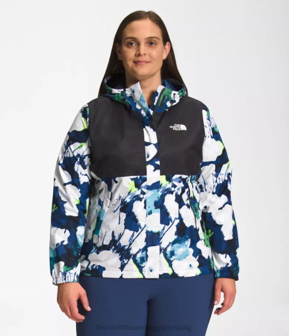 The North Face ruházat J2LJ242 tnf fekete/summt sötétkék absztrakt virágmintás nők plusz antora kabát