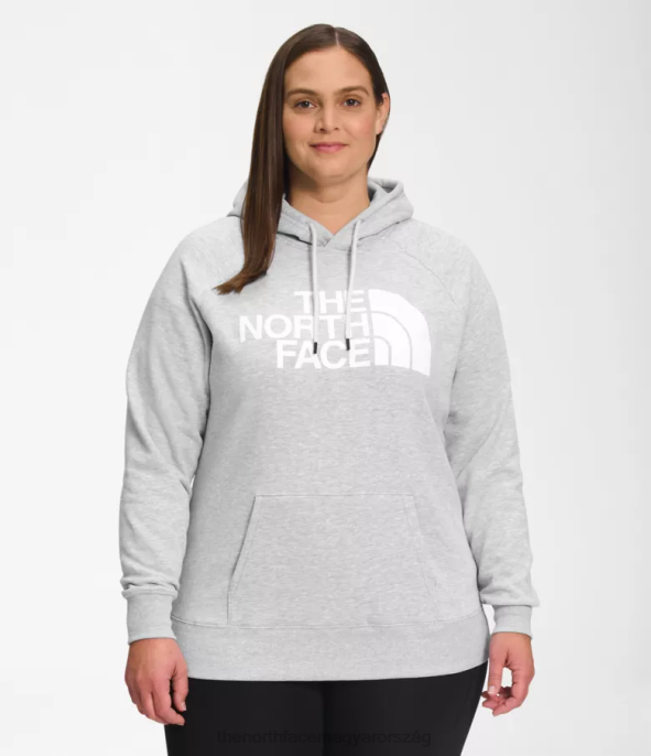 The North Face ruházat J2LJ56 tnf világosszürke hanga/tnf fehér nők plusz félkupolás pulóver kapucnis pulóver
