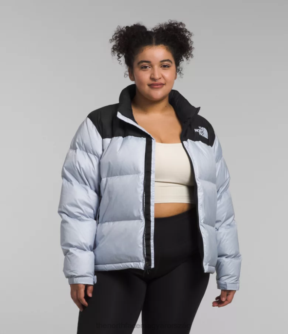 The North Face ruházat J2LJ797 poros periwinkle/tnf fekete nők plusz 1996-os retro nuptse kabát