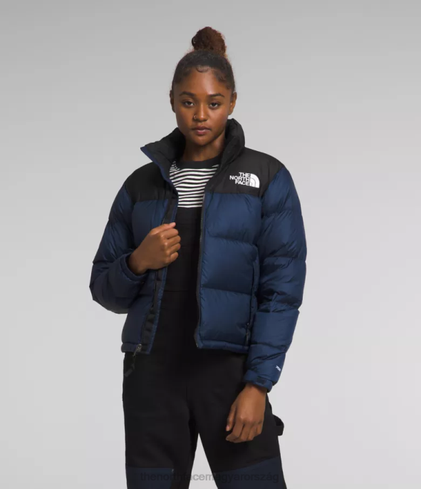 The North Face ruházat J2LJ726 summit navy/tnf fekete nők 1996-os retro nuptse kabát