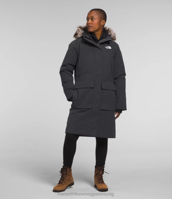 The North Face ruházat J2LJ1314 aszfaltszürke nők sarkvidéki parka prémium
